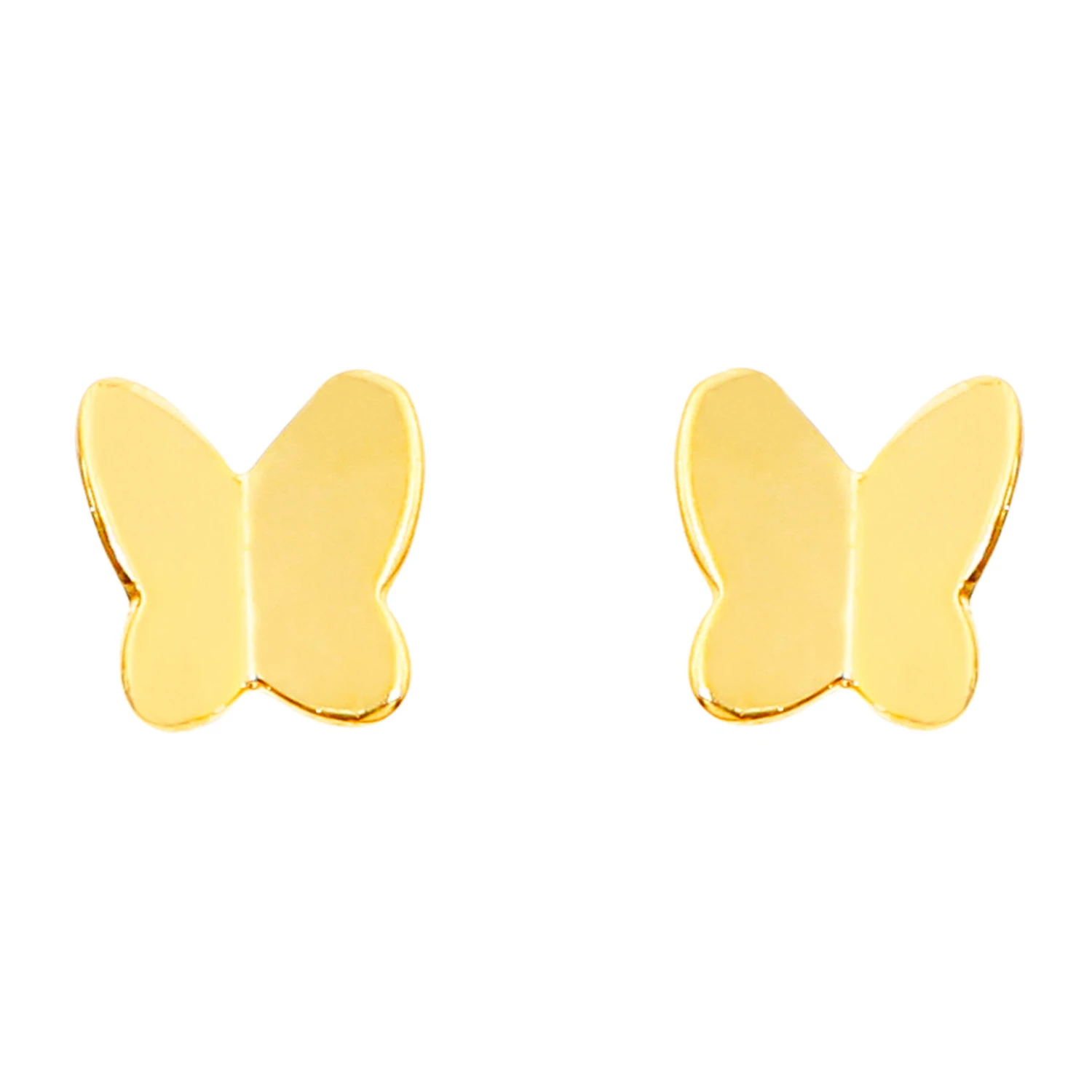 Boucles D'oreilles Papillons - Vis - Or Jaune 18ct 3 Boucles D'oreilles Papillons - Vis - Or Jaune 18ct
