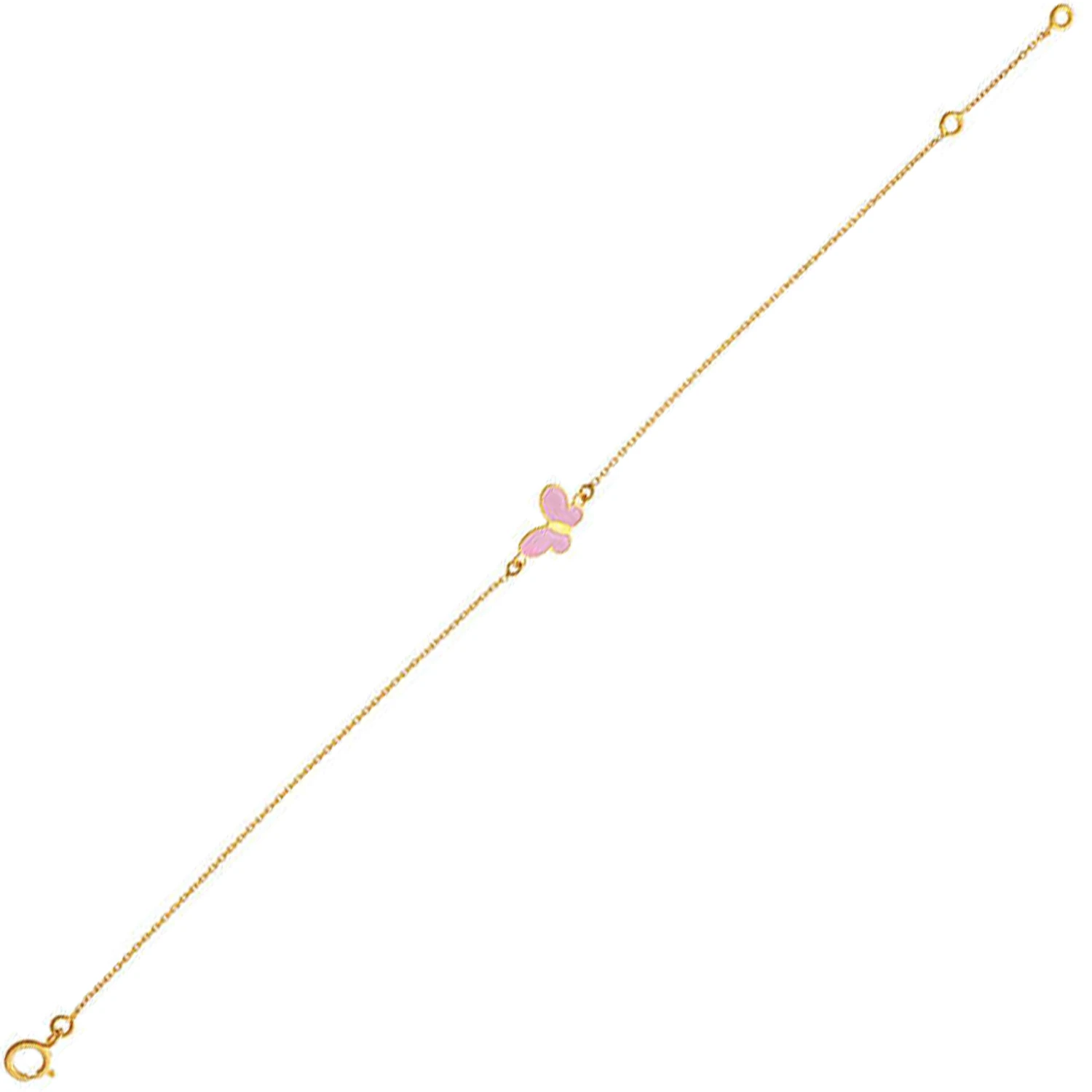 Bracelet Papillon Rose - Or Jaune 9ct 4 Bracelet Papillon Rose - Or Jaune 9ct – Image 2