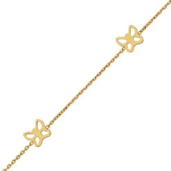 Bracelet Enfant Papillons - Or Jaune 18ct