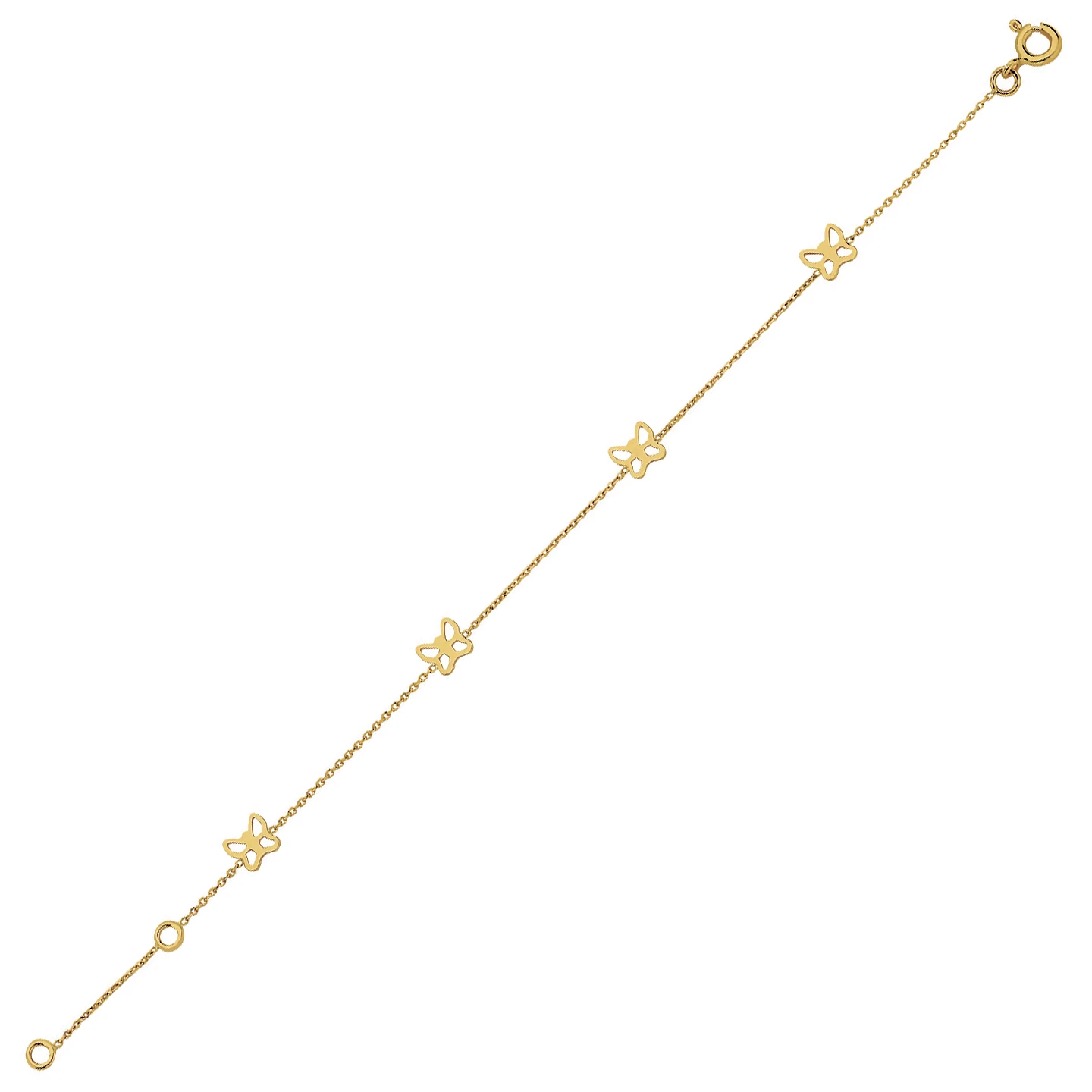 Bracelet Enfant Papillons - Or Jaune 18ct 4 Bracelet Enfant Papillons - Or Jaune 18ct – Image 2