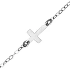 Bracelet Enfant Croix - Or Blanc 18ct