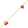 Bracelet Enfant Fraise Cerise - Or Jaune 18ct -Mikado Soldes Magasin bracelet enfant fraise cerise or R 609 03 product