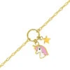 Bracelet Licorne Et Son étoile - Or Jaune 9ct -Mikado Soldes Magasin bracelet enfant licorne 497138 00 1 product