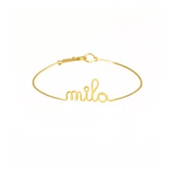 Bracelet Jonc Prénom - Gold Filled 14ct -Mikado Soldes Magasin bracelet prenom or product