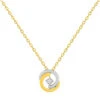 Collier Pendentif Duo - Diamant & Or Jaune Et Blanc 9ct -Mikado Soldes Magasin collier bicolore blancetjaune product