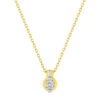 Collier Pendentif Design - Diamant & Or Jaune Et Blanc 9ct -Mikado Soldes Magasin collier bicolore diamant product