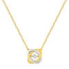 Collier Pendentif Entrelas - Diamant & Or Jaune Et Blanc 9ct -Mikado Soldes Magasin collier bicolore entrelasse product