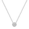 Collier Pendentif Rond - Diamant & Or Blanc 9ct 1 Collier Pendentif Rond - Diamant & Or Blanc 9ct -Mikado Soldes Magasin collier diamant or blanc product