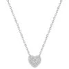 Collier Pendentif Coeur Brillant - Diamant & Or Blanc 9ct -Mikado Soldes Magasin collier or massif blanc coeur diamants product