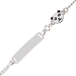 Gourmette Bébé Panda - Argent Massif