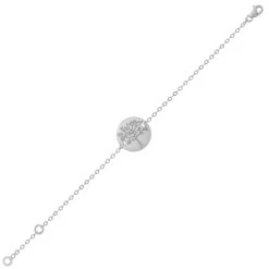 Gourmette Bébé Arbre De Vie Printanier - Or Blanc 18ct -Mikado Soldes Magasin gourmette arbre de vie printanier grey product