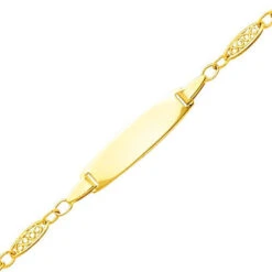 Gourmette Bébé Filigrane - Or Jaune 9ct