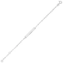 Gourmette Bébé Forçat - Or Blanc 9ct -Mikado Soldes Magasin gourmette bapteme 631013 2 product
