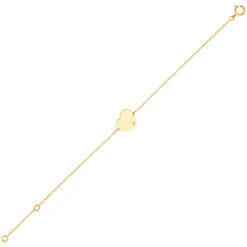 Gourmette Enfant Coeur - Diamant & Or Jaune 18ct -Mikado Soldes Magasin gourmette bapteme A03618 product