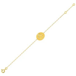 Gourmette Enfant Ange - Or Jaune 9ct -Mikado Soldes Magasin gourmette bapteme ange 497247 00 product