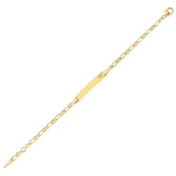 Gourmette Bébé Marine Diamantée - Or Jaune 18ct -Mikado Soldes Magasin gourmette bebe 002739 product