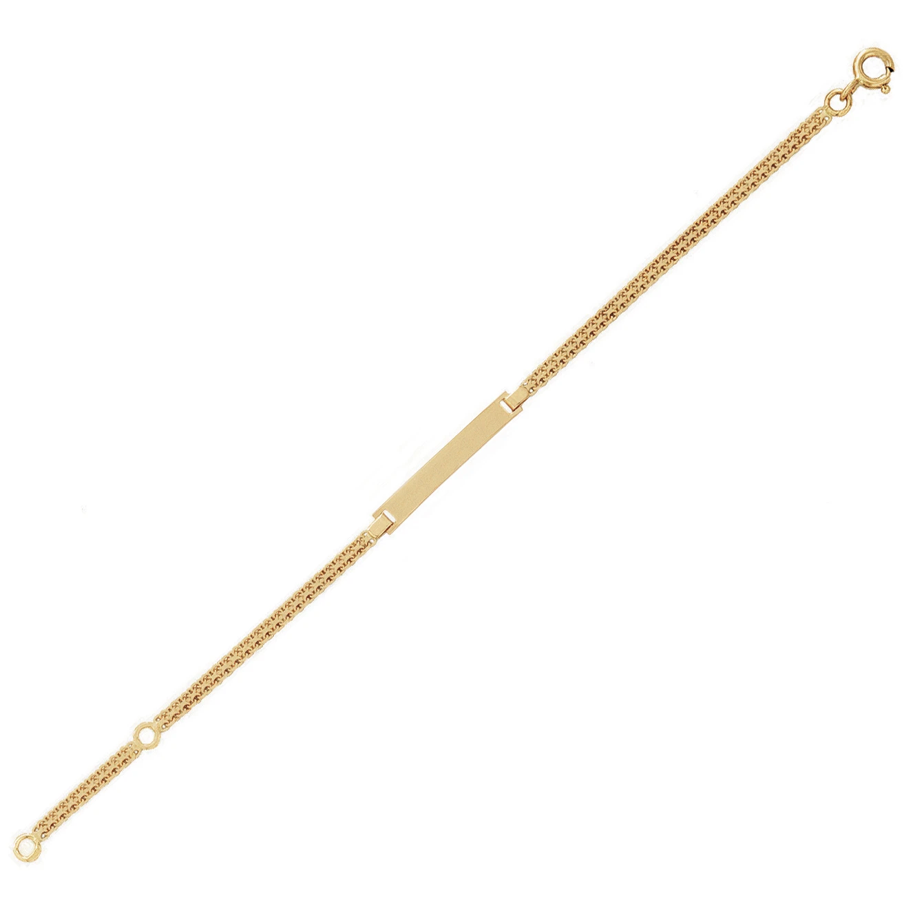 Gourmette Bébé Forçat 2 Rangs - Or Jaune 18ct 4 Gourmette Bébé Forçat 2 Rangs - Or Jaune 18ct – Image 2