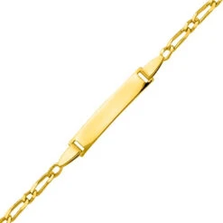 Gourmette Bébé Cheval Alterné - Or Jaune 18ct