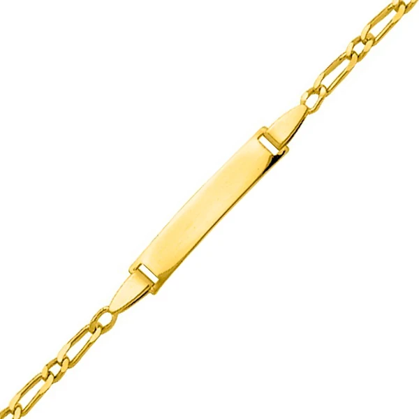 Gourmette Bébé Cheval Alterné - Or Jaune 18ct 3 Gourmette Bébé Cheval Alterné - Or Jaune 18ct