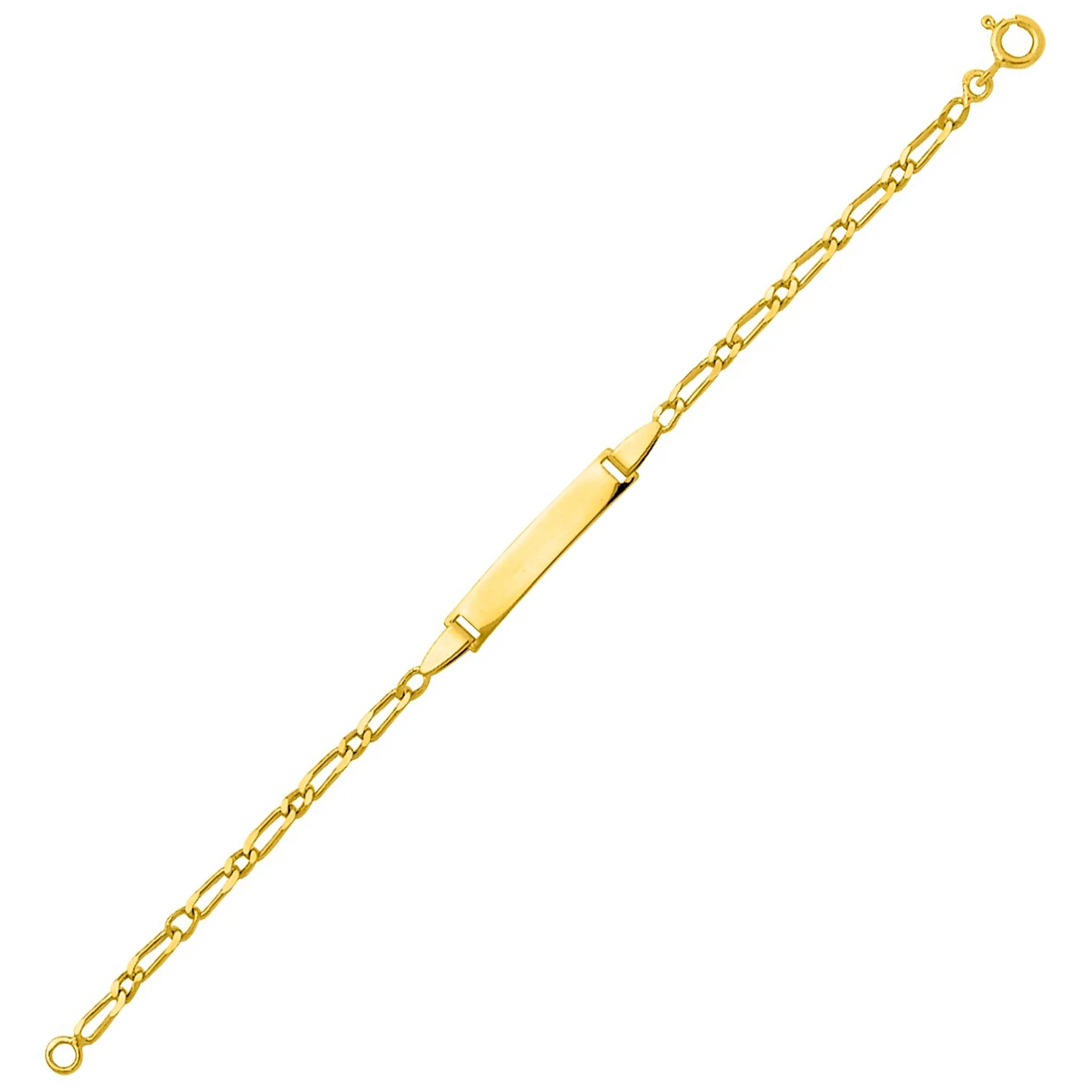 Gourmette Bébé Cheval Alterné - Or Jaune 18ct 4 Gourmette Bébé Cheval Alterné - Or Jaune 18ct – Image 2