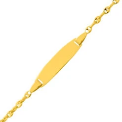 Gourmette Bébé Grain De Café - Or Jaune 18ct