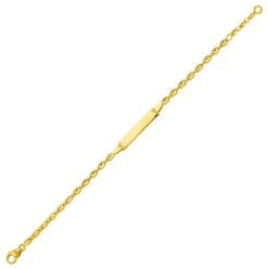 Gourmette Bébé Grains De Café - Or Jaune 18ct -Mikado Soldes Magasin gourmette bebe 539BBR product