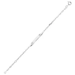 Gourmette Bébé Marine - Or Blanc 9ct -Mikado Soldes Magasin gourmette bebe 631009 3 product