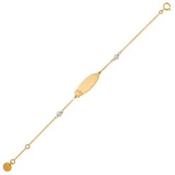 Gourmette Bébé Perles LuluCastagnette - Or Jaune 9ct -Mikado Soldes Magasin gourmette bebe A00717 product