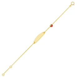 Gourmette Bébé Fraise - Or Jaune 9ct -Mikado Soldes Magasin gourmette bebe A24513 product