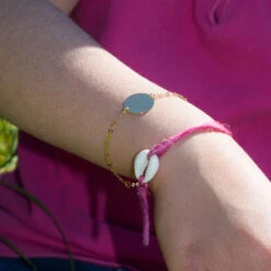 Gourmette Bébé Jeton - Or Jaune 9ct -Mikado Soldes Magasin gourmette bebe BB2245 product