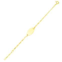 Gourmette Bébé Cheval Triple - Or Jaune 18ct -Mikado Soldes Magasin gourmette bebe L180 product