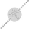Gourmette Bébé Arbre De Vie - Or Blanc 18ct -Mikado Soldes Magasin gourmette bebe arbre vie grey L GA1F12 product