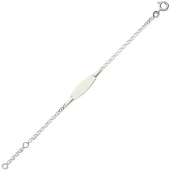 Gourmette Bébé Ovale Maille Marine - Argent Massif -Mikado Soldes Magasin gourmette bebe argent ID5060 product xl product