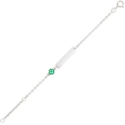 Gourmette Bébé Trèfle 4 Feuilles - Argent Massif -Mikado Soldes Magasin gourmette bebe argent trefle IDGD358 product xl product