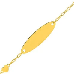Gourmette Bébé Coeur - Or Jaune 9ct