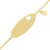 Gourmette Bébé Coeur - Or Jaune 18ct -Mikado Soldes Magasin gourmette bebe coeurs or 9FR35BBD1 03 product