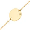 Gourmette Enfant Médaille - Diamant & Or Jaune 18ct -Mikado Soldes Magasin gourmette bebe diamant A03518 2 product 1