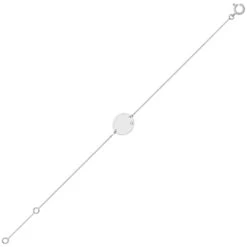 Gourmette Enfant Médaille - Diamant & Or Blanc 18ct 7 Gourmette Enfant Médaille - Diamant & Or Blanc 18ct -Mikado Soldes Magasin gourmette bebe diamant A03518 product