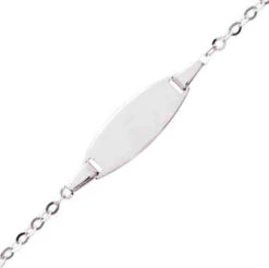 Gourmette Bébé Forçat Rond - Or Blanc 9ct