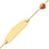 Gourmette Bébé Fraise - Or Jaune 9ct -Mikado Soldes Magasin gourmette bebe fraise or A24513 03 product