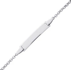 Gourmette Bébé Jaseron - Blanc 18ct