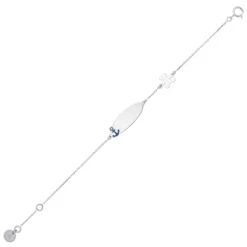 Gourmette Bébé Marin LuluCastagnette - Or Blanc 9ct -Mikado Soldes Magasin gourmette bebe lulucastagnette A00117 product