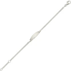 Gourmette Bébé Ovale Maille Gourmette - Argent Massif -Mikado Soldes Magasin gourmette bebe maille gourmette argent product xl product