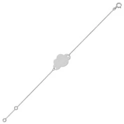 Gourmette Bébé Nuage - Or Blanc 9ct -Mikado Soldes Magasin gourmette bebe nuage D28113 3 product