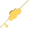 Gourmette Bébé Nuage & étoile - Or Jaune 18ct -Mikado Soldes Magasin gourmette bebe nuage etoile 497119 00 2 product 1