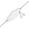 Gourmette Bébé Nuage LuluCastagnette - Argent Massif -Mikado Soldes Magasin gourmette bebe nuage ourson lulucastagnette B81115 2 product