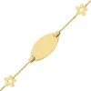 Gourmette Bébé Fleurs - Or Jaune 18ct -Mikado Soldes Magasin gourmette bebe or fleur 025791 03 product