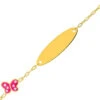 Gourmette Bébé Papillon Rose - Or Jaune 9ct 2 Gourmette Bébé Papillon Rose - Or Jaune 9ct -Mikado Soldes Magasin gourmette bebe papillon 497125 00 2 product