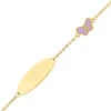 Gourmette Bébé Papillon - Or Jaune 9ct -Mikado Soldes Magasin gourmette bebe papillon or C14912 03 product