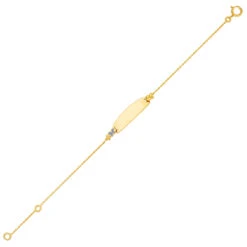 Gourmette Bébé Papillons - Or Jaune 9ct -Mikado Soldes Magasin gourmette bebe papillons C19115 product